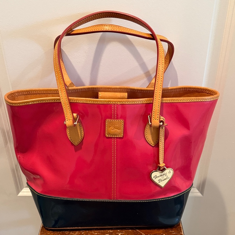 Dooney & Bourke Pink and Navy Tote